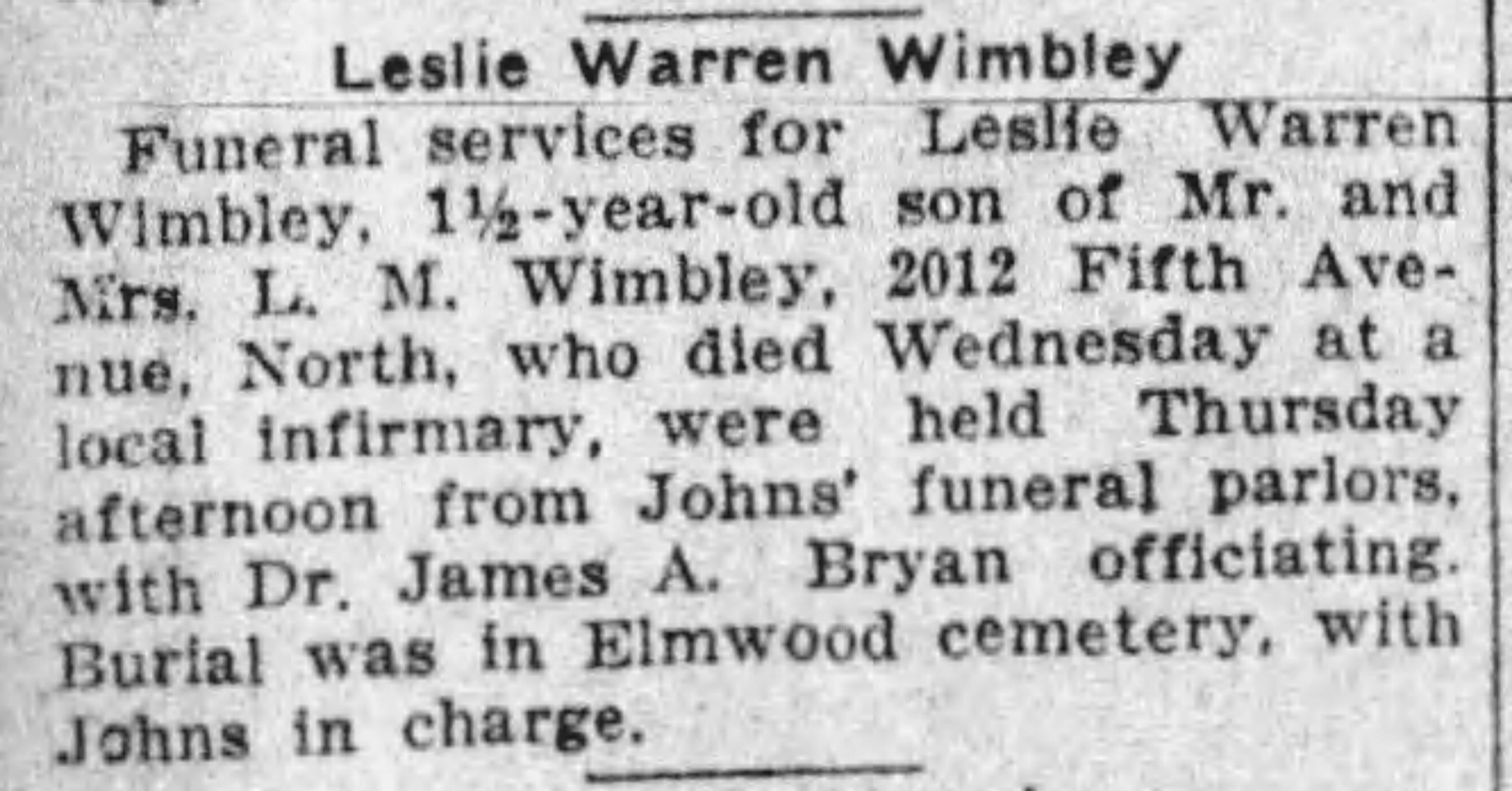 Leslie Warren Wimbley